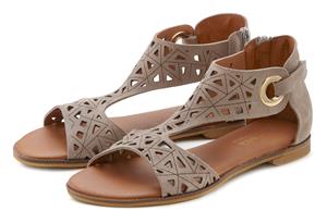 Lascana Sandalen Sandalette, zomerschoen van hoogwaardig leer met uitsparingen