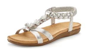 Lascana Sandalen Sandalette, zomerschoen met sieraantjes en elastische band