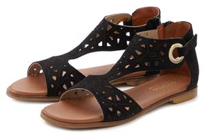 Lascana Sandalen Sandalette, zomerschoen van hoogwaardig leer met uitsparingen