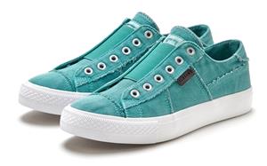 Elbsand Slip-on sneakers uit textiel, comfortabele elastische inzet, lage schoen, casual schoen, slipper