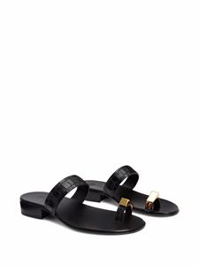 Giuseppe Zanotti Bardack sandalen met krokodillenleer-effect - Zwart