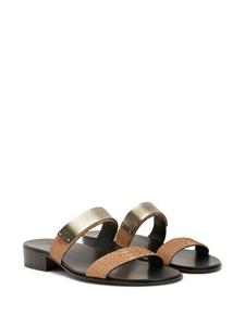 Giuseppe Zanotti Ignazio sandalen met dubbele bandjes - Bruin