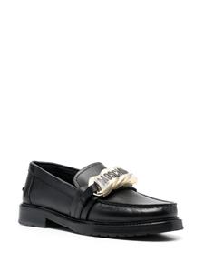 Moschino Loafers met logoplakkaat - Zwart