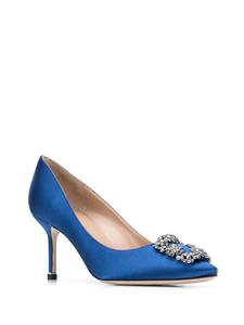 Manolo Blahnik Hangisi pumps met gesp - Blauw