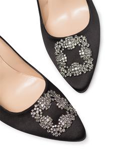 Manolo Blahnik Hangisi satijnen pumps - Zwart