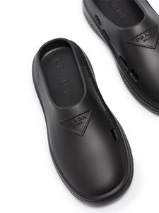Prada Mellow muiltjes verfraaid met logo - Zwart