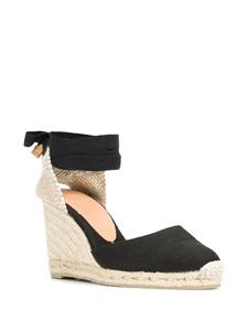 Castañer Espadrilles met sleehak - Zwart