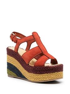 Ferragamo Espadrilles met sleehak - Oranje