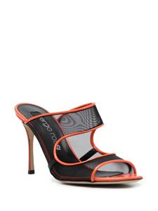 Sergio Rossi Pumps met mesh detail - Oranje