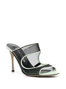 Sergio Rossi Pumps met mesh detail - Zwart