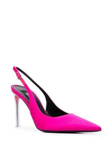 Sergio Rossi Leren slingback pumps - Roze