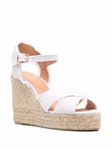 Castañer Bromelia espadrilles met sleehak - Wit