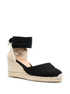 Castañer Espadrille pumps met sleehak - Zwart