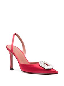 Amina Muaddi Camelia slingback pumps - Rood