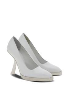 Ferragamo Pumps met bewerkte hak - Wit