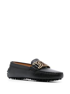 Tod's Loafers met geweven detail - Zwart