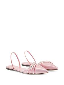 Giuseppe Zanotti Slingback pumps verfraaid met stras - Roze