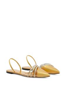 Giuseppe Zanotti Claralie slingback pumps verfraaid met stras - Goud