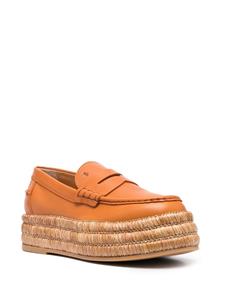 Tod's Loafers met plateauzool - Oranje