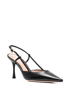 Gianvito Rossi Slingback pumps met lint - Zwart