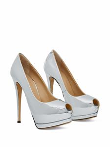 Giuseppe Zanotti Sharon pumps met open neus - Zilver