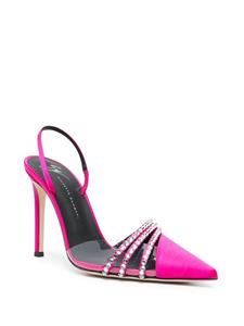 Giuseppe Zanotti Pumps verfraaid met edelsteen - Roze