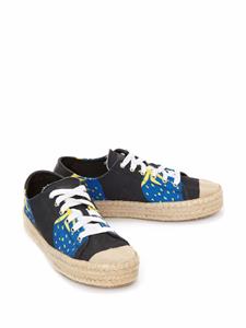 JW Anderson Espadrille sneakers met aardbeiprint - Zwart