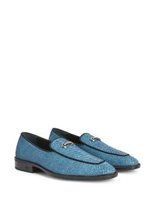 Giuseppe Zanotti Loafers met slangen-effect - Blauw