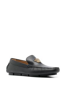 Versace Leren loafers - Zwart