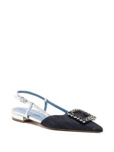 Madison.Maison Slingback pumps verfraaid met kristallen - Blauw
