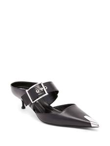 Alexander McQueen Punk muiltjes met gesp - Zwart