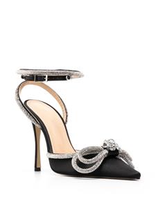 MACH & MACH Double Bow pumps verfraaid met kristallen - Zwart