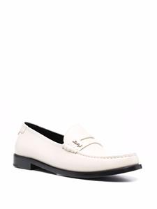 Saint Laurent Loafers met logoplakkaat - Beige