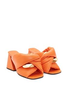 JW Anderson Chain Twist leren muiltjes - Oranje