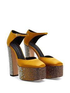 Giuseppe Zanotti Bebe Strass pumps met plateauzool - Geel