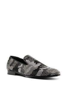 Philipp Plein Mocassin loafers met camouflage - Zwart