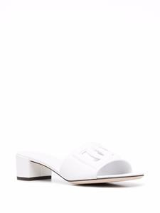 Dolce & Gabbana Muiltjes met logopatch - Wit