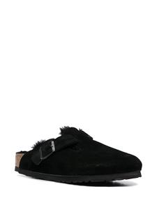 Birkenstock Boston lammy slippers - Zwart