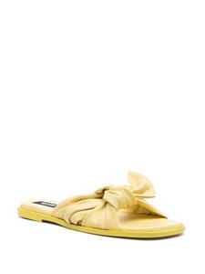 MSGM Slippers met geknoopt detail - Geel