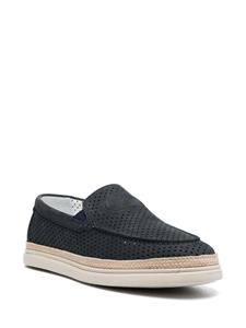 Casadei Nabuk espadrilles met geperforeerd leer - Blauw