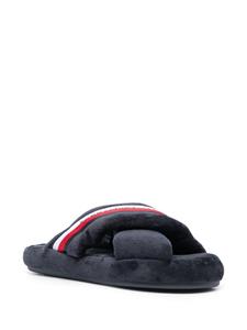 Tommy Hilfiger Slippers met gekruiste bandjes - Blauw