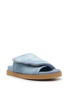 GIABORGHINI Slippers met camouflageprint - Blauw