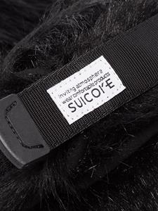 Suicoke Zavo Zeu slippers met imitatiebont - Zwart