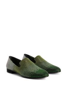 Giuseppe Zanotti Lewis loafers met stras - Groen