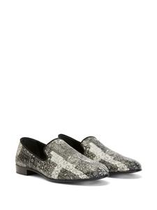 Giuseppe Zanotti Gipsy Lewis loafers met bandanaprint - Zwart