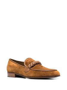 Gianvito Rossi Massimo gevlochten loafers - Bruin