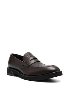 Emporio Armani Leren loafers - Bruin
