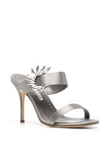 Manolo Blahnik Muiltjes met open neus - Grijs