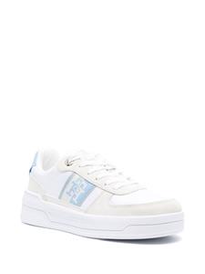 Tommy Hilfiger panelled leather sneakers - Blauw