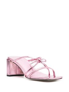 BY FAR Metallic muiltjes - Roze
